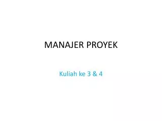 manajer proyek