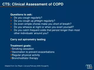 CTS: Clinical Assessment of COPD