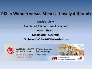 PCI in Women versus Men: Is it really different?