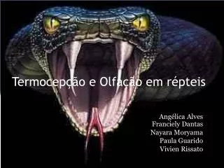 termocep o e olfa o em r pteis