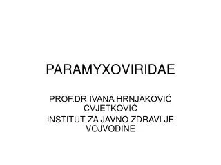paramyxoviridae