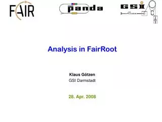 Analysis in FairRoot