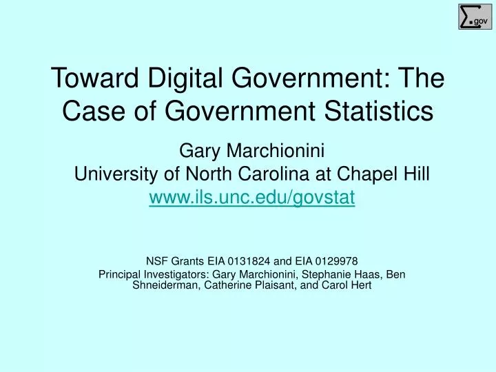 toward digital government the case of government statistics