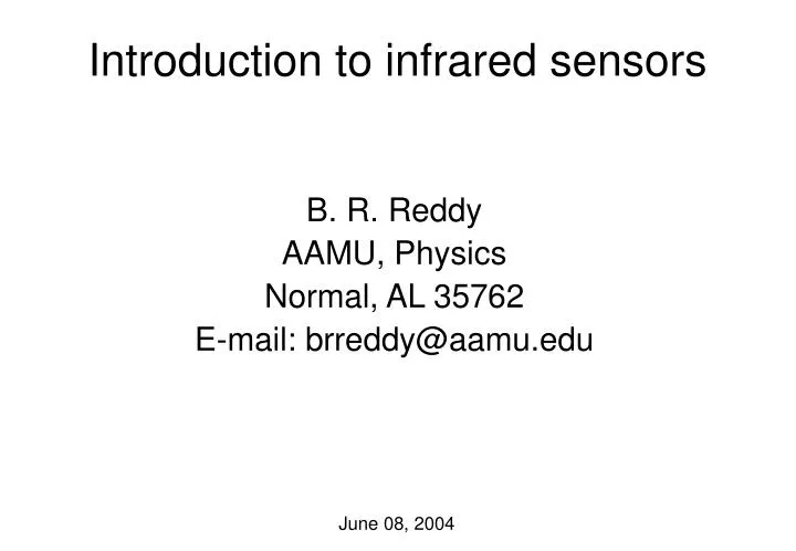 introduction to infrared sensors