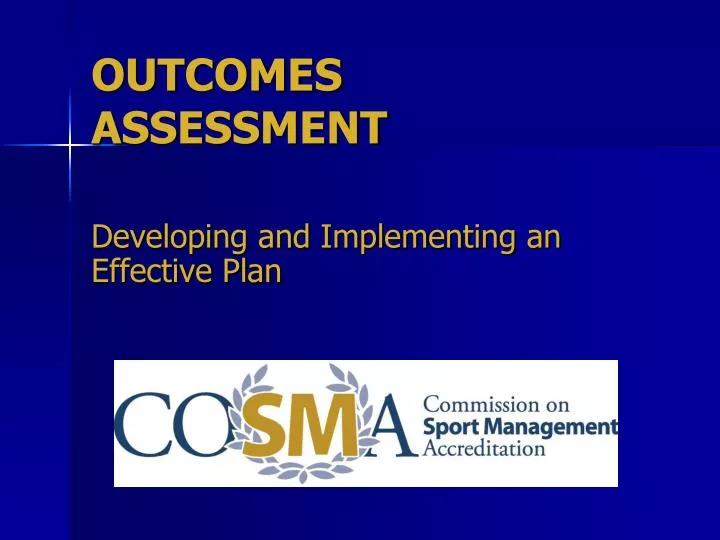 outcomes assessment