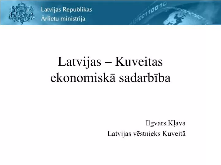 latvijas kuveitas ekonomisk sadarb ba
