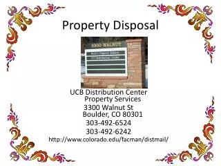 Property Disposal