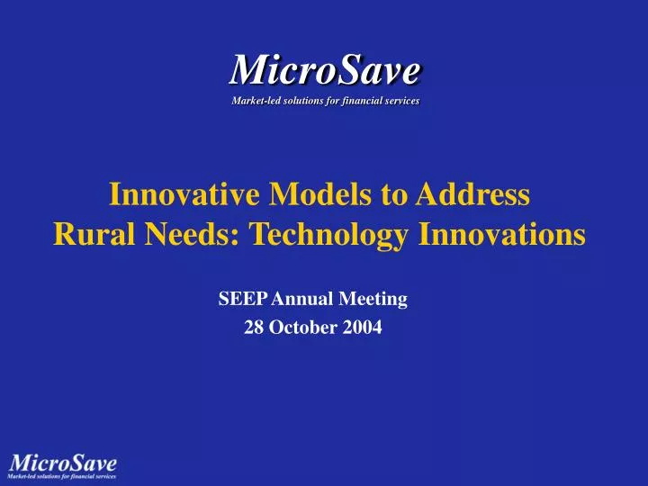 innovative models to address rural needs technology innovations