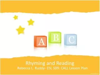 Rhyming and Reading