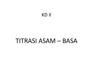 kd ii titrasi asam basa