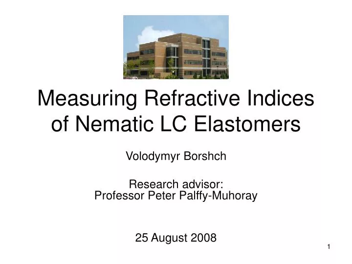 measuring refractive indices of nematic lc elastomers