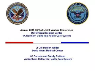 Annual 2008 VA/DoD Joint Venture Conference