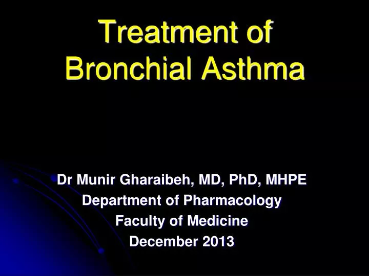 treatment of bronchial asthma