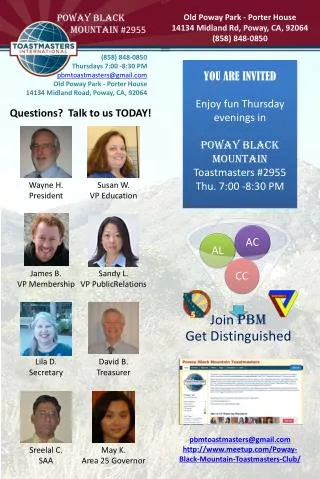 pbmtoastmasters@gmail meetup/Poway-Black-Mountain-Toastmasters-Club/