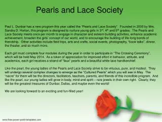 Pearls and Lace Society