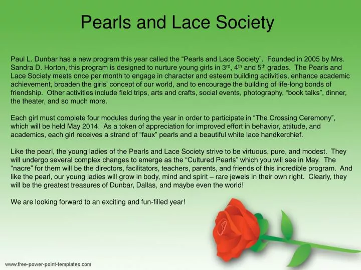 pearls and lace society