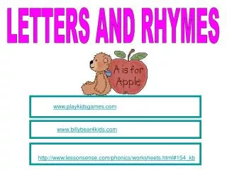 LETTERS AND RHYMES