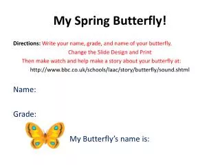 My Spring Butterfly!