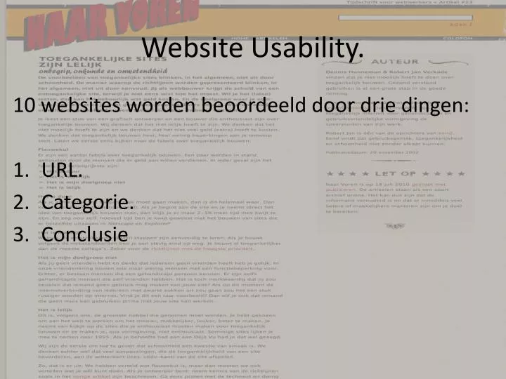 website usability