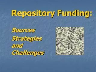 Repository Funding: Sources Strategies and Challenges