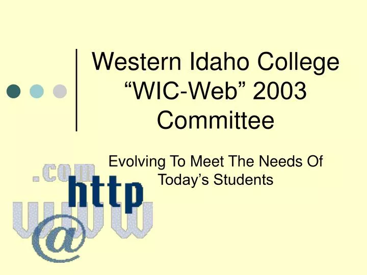 western idaho college wic web 2003 committee
