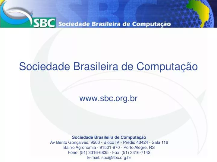 sociedade brasileira de computa o