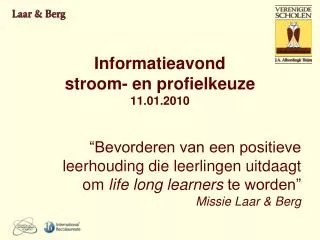 informatieavond stroom en profielkeuze 11 01 2010
