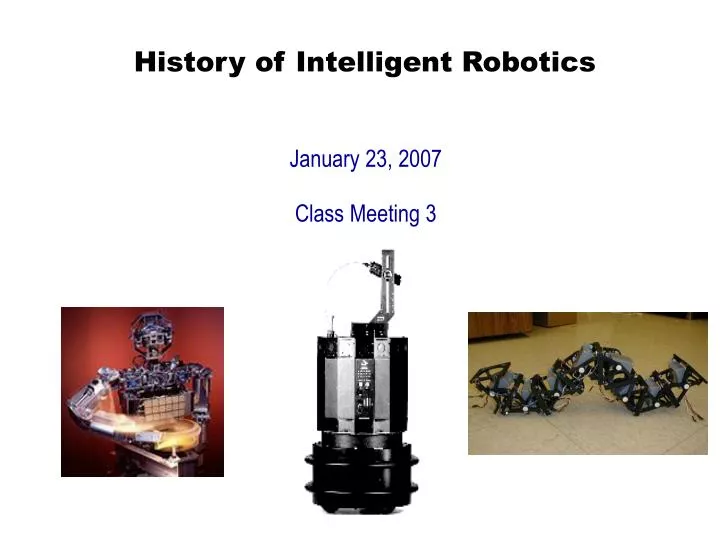 history of intelligent robotics