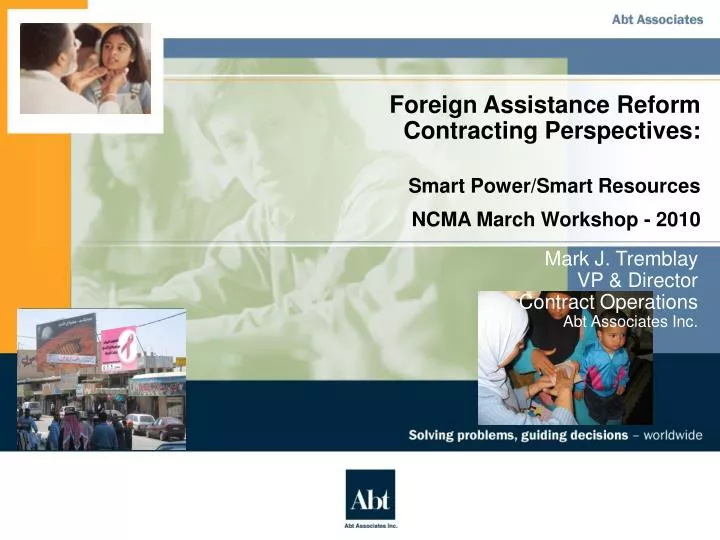 foreign assistance reform contracting perspectives