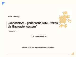 genericiam generische iam prozesse als baukastensystem