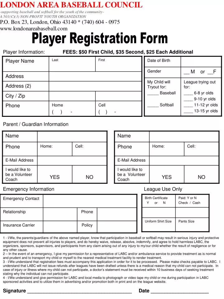 Player Registration