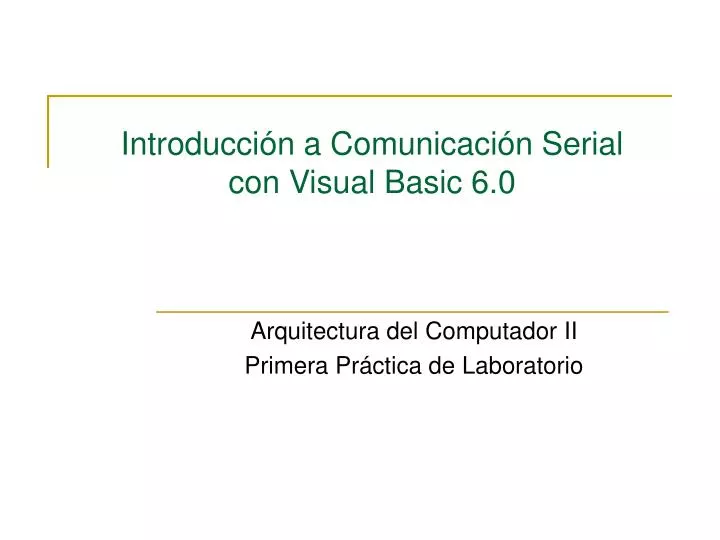 introducci n a comunicaci n serial con visual basic 6 0