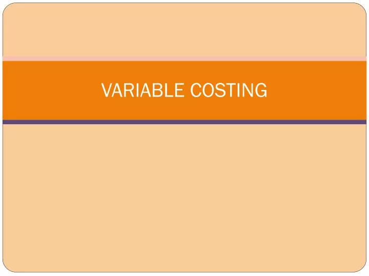 variable costing