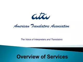 The Voice of Interpreters and Translators