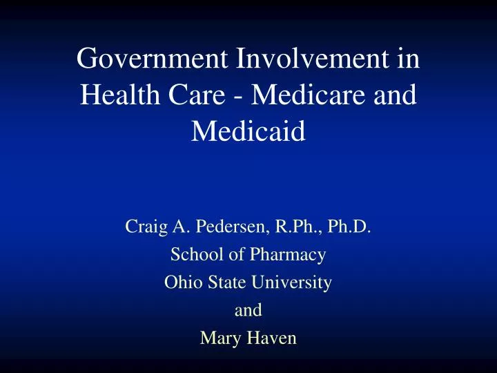 government involvement in health care medicare and medicaid