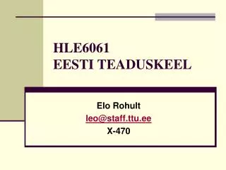 hle6061 eesti teaduskeel