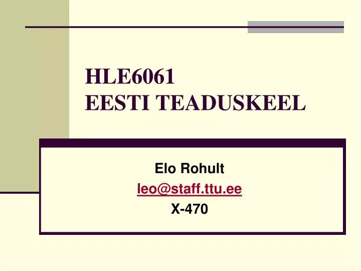 hle6061 eesti teaduskeel