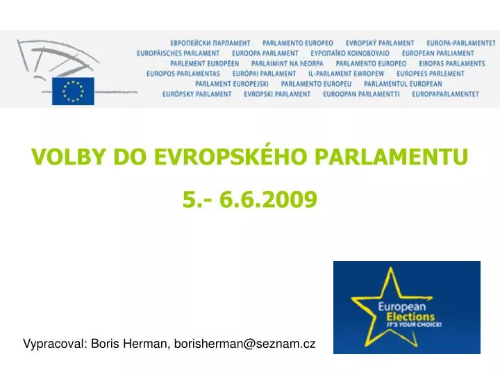 volby do evropsk ho parlamentu 5 6 6 2009