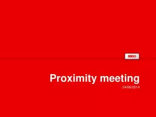 Proximity meeting 24/06/2014