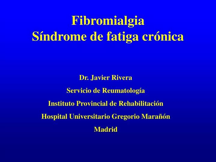 fibromialgia s ndrome de fatiga cr nica