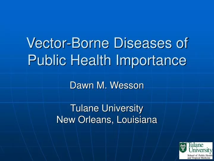 vector borne diseases of public health importance