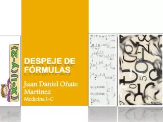 despeje de f rmulas