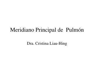 meridiano principal de pulm n