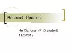 Research Updates - slide 1