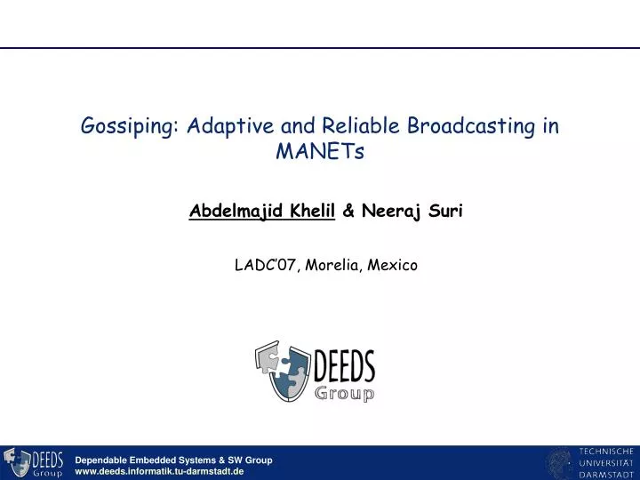 gossiping adaptive and reliable broadcasting in manets