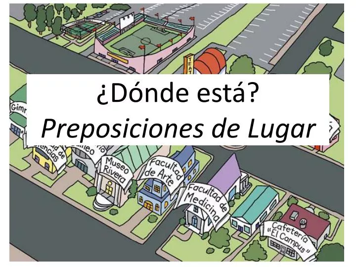 d nde est preposiciones de lugar