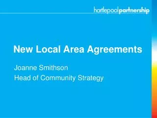 New Local Area Agreements