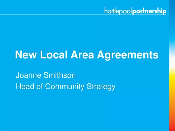 new local area agreements