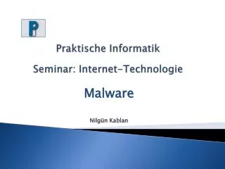 praktische informatik seminar internet technologie
