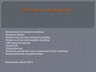 exception handling 2